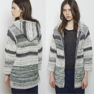 Isabel Marant Étoile Persan Knit Zip Cardigan Sweater Cotton Wool Alpaca $745